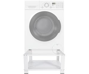 CLP Support pour Machine à Laver Lunas I Étagère Stable pour Machine à Laver avec Compartiment inférieur, Couleur:Blanc