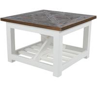 CLP Table Basse en Bois Carre 60 x 60 cm Bastrop, Table de Salon Style Campagne, Petite Table d appoint Rustique, Couleur:Marron
