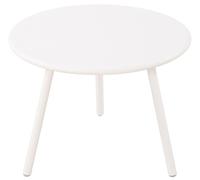 CLP Table Basse Minot I Table de Salon Ronde pour l'extérieur et l'intérieur I Table de Jardin résistante aux intempéries et aux UV, Couleur:Blanc