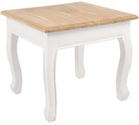 CLP Table d'appoint Alma I Table de Salon avec Plateau en Bois Massif I Buffet pour l'entrée et Le Salon I Buffet Shabby Chic, Couleur:Nature/Blanc