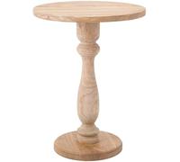 CLP Table d'appoint Adamsville Table en Bois Massif de Mindi Table Basse Ronde Faite Main pour Salon et Salle à Manger, Couleur:Nature