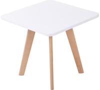 CLP Table d'appoint Almeria carrée au look scandi,blanc naturel (carrée)