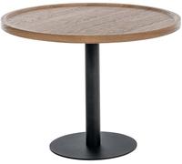 CLP Table d'appoint Aspen I Table Basse avec Plateau en Bois I Table de Salon avec Structure en métal Noir Mat, Couleur:Marron, Taille:L