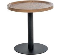 CLP Table d'appoint Aspen I Table Basse avec Plateau en Bois I Table de Salon avec Structure en métal Noir Mat, Couleur:Marron, Taille:M