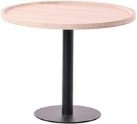 CLP Table d'appoint Aspen I Table Basse avec Plateau en Bois I Table de Salon avec Structure en métal Noir Mat, Couleur:chêne, Taille:L