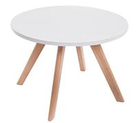 CLP Table d'appoint Eirik, Ronde, Bois, 60x60 cm, Design, Hauteur ca. 40 cm, Couleur:Nature