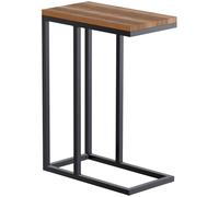 CLP Table d'appoint Manteo en chêne, Table de Chevet carrée, Table de Salon avec Structure métallique revêtue par Poudre, Taille:46x25x63 cm