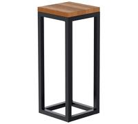 CLP Table d'appoint Manteo en chêne, Table de Chevet carrée, Table de Salon avec Structure métallique revêtue par Poudre, Taille:20x20x50 cm