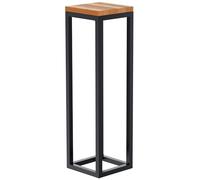 CLP Table d'appoint Manteo en chêne, Table de Chevet carrée, Table de Salon avec Structure métallique revêtue par Poudre, Taille:20x20x70 cm