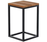CLP Table d'appoint Manteo en chêne, Table de Chevet carrée, Table de Salon avec Structure métallique revêtue par Poudre, Taille:30x30x50 cm