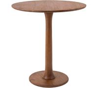 CLP Table d'appoint Morristown, Table en Bois Faite à la Main en Bois de Mindi, Table Basse Ronde et Massive pour Le Salon, Couleur:Marron
