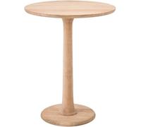 CLP Table d'appoint Ronde Farragut, Table en Bois Massif de Mindi, Table Basse Artisanale pour Le Salon et la Salle à Manger, Couleur:Nature