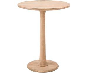 CLP Table d'appoint Ronde Farragut, Table en Bois Massif de Mindi, Table Basse Artisanale pour Le Salon et la Salle à Manger, Couleur:Nature