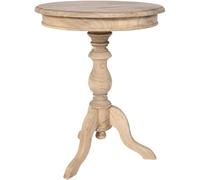 CLP Table d'appoint Wiva I Table Ronde en Bois pour Votre Salon I Parfait pour Le canapé et Le lit 50x50 CM I Solide et Robuste, Couleur:Nature