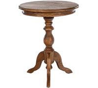 CLP Table d'appoint Wiva en Bois Rond, Table de Salon de 50 cm de diamètre pour Salle de séjour et Salle à Manger, Bois de Mindi, Couleur:Marron