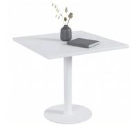 CLP Table de bistrot Carree 70x70 cm Freida, Table de Cuisine Moderne pour 2 a 4 Personnes, Table a Manger compacte en MDF et Metal, Couleur:Blanc