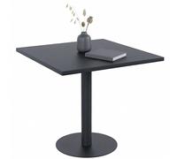 CLP Table de bistrot Carree 70x70 cm Freida, Table de Cuisine Moderne pour 2 a 4 Personnes, Table a Manger compacte en MDF et Metal, Couleur:Noir