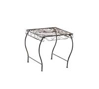 CLP Table de Jardin Carrée ZARINA | Table de Balcon de Style Nostalgique en Fer Hauteur 46 cm | Table de Terrasse à 4 Pieds Stable | Meuble de Jardin avec Surface 45 x 45 cm en Différentes Couleurs Bronze