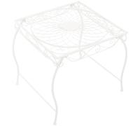 CLP Table de Jardin en Fer Zarina, Table d appoint Romantique Style Art Nouveau, Finition deperlante pour terrasse, Balcon et Jardin, Couleur:Blanc