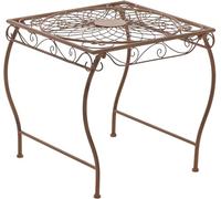 CLP Table de jardin carrée ZARINA – fer H46 cm 45×45 cm, 4 pieds, Marron antique