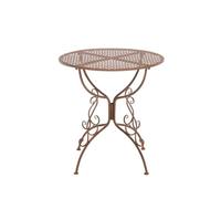 CLP Table de jardin ronde en fer forgé AMANDA, faite à la main dans un style nostalgique, diamètre Ø 70 cm, 6 couleurs au