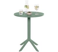 CLP Table de Jardin Ronde Lacota 60 cm, en Plastique résistant aux intempéries et UV, idéale pour Balcon et terrasse, 2 à 4 Personnes | Couleur Olive