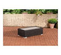 CLP Table de salon en poly rotin Madeira 110 x 60,noir