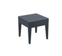 CLP Table de salon Miami en plastique,gris foncé 45 x 45 cm