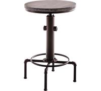 CLP Table haute Lumos, bois réglable en hauteur,bronze