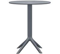 CLP Table Lacota Ø 60 cm I Table de Jardin résistante aux intempéries et aux UV I Table Ronde de Balcon en polypropylène Durable, Couleur:Anthracite