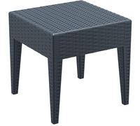CLP Table Lounge de Jardin Miami, Couleur:Gris foncé, Taille:45 x 45 cm