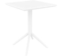 CLP Table Pliante Sky I Ronde Ou Carrée I Table De Jardin Pliante, Stable Et Facile À Nettoyer pour Un Usage Intérieur Et Extérieur, Couleur:Blanc, Forme:carré