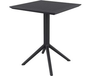 CLP Table Pliante Sky I Ronde Ou Carrée I Table De Jardin Pliante, Stable Et Facile À Nettoyer pour Un Usage Intérieur Et Extérieur, Couleur:Noir, Forme:carré