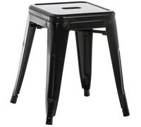 CLP Tabouret Armin I Tabouret métallique empilable et Facile d'entretien I Tabouret empilable pouvant Supporter jusqu'à 200 kg, Couleur:Noir