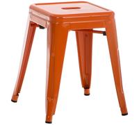 CLP Tabouret Armin I Tabouret métallique empilable et Facile d'entretien I Tabouret empilable pouvant Supporter jusqu'ŕ 200 kg, Couleur:Orange