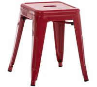 CLP Tabouret Armin I Tabouret métallique empilable et Facile d'entretien I Tabouret empilable pouvant Supporter jusqu'à 200 kg, Couleur:Rouge
