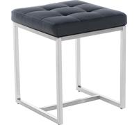 CLP Tabouret Barci avec rembourrage et piètement en acier inoxydable,gris