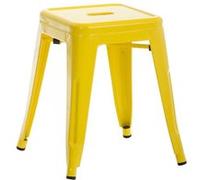 CLP Tabouret bas au style industriel Armin Métal , Jaune Jaune
