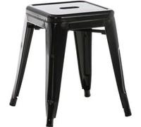 CLP Tabouret bas au style industriel Armin Métal , Noir Noir G
