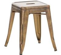 CLP Tabouret bas au style industriel Armin Métal , Or Or G