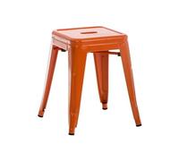 CLP Tabouret bas au style industriel Armin Métal , Orange