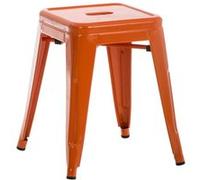 CLP Tabouret bas au style industriel Armin Métal , Orange Orange G