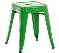 CLP Tabouret bas au style industriel Armin Métal , Vert Vert G