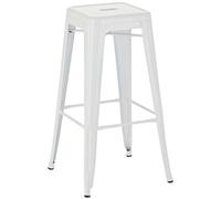 CLP Tabouret de bar 100% en métal JOSHUA , Blanc