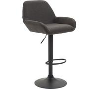 CLP Tabouret de bar Braga Tissu pivotant et réglable en hauteur,crème noir