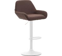 CLP Tabouret de bar Braga Tissu pivotant et réglable en hauteur,marron blanc