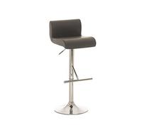 CLP Tabouret de bar California similicuir avec pied en métal , Gris