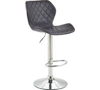 CLP Tabouret de bar Cork en similicuir , Chrome/Noir
