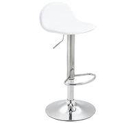 CLP Tabouret de Bar Design Lana V2 similicuir , Blanc /Chrome