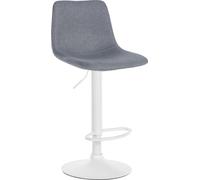 CLP Tabouret de bar Divo Tissu pivotant et réglable en hauteur en continu,taupe blanc